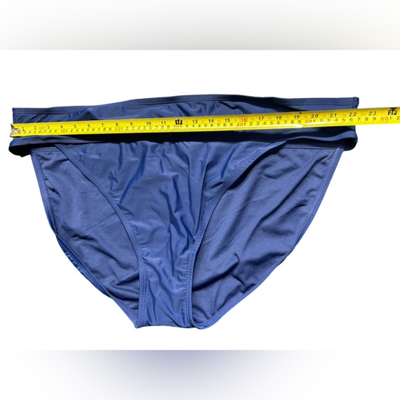 PEYTON AND PARKER womens plus size 3X navy blue high cut hipster swim bottom NWT - Picture 5 of 6